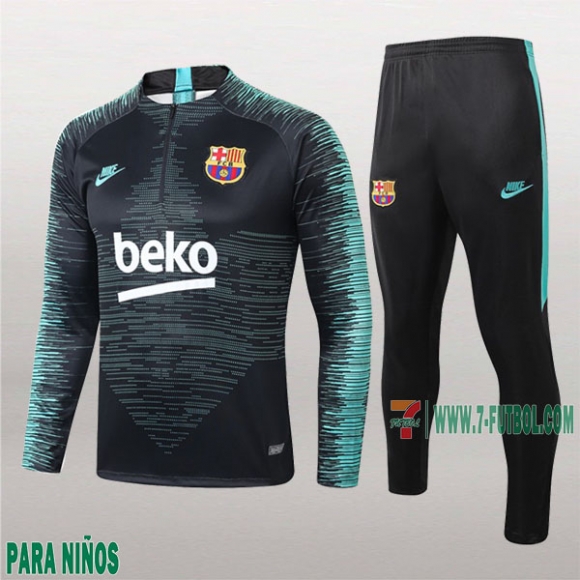 7-Futbol: La Nuevo Chandal Fc Barcelona Para Niños Medio Zip Negra 2019/2020