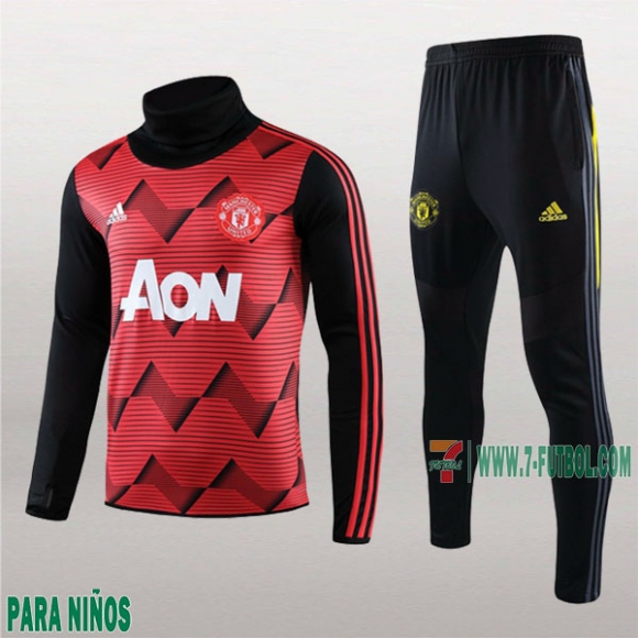 7-Futbol: La Nuevo Sudaderas Chandal Manchester United Para Niños Cuello Alto Roja Negra 2020/2021