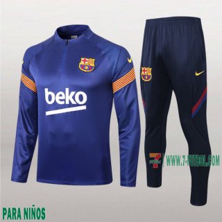 7-Futbol: Las Nuevas Chandal Fc Barcelona Para Niños Medio Zip Azul 2020/2021