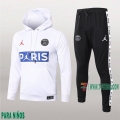 7-Futbol: La Nuevo Sudaderas Chandal Psg Paris Saint Germain Jordan Con Capucha Para Niños Blancas 2020/2021