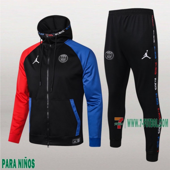 7-Futbol: La Nuevo Chaquetas Chandal Psg Paris Saint Germain Jordan Con Capucha Para Niños Cremallera Negra 2020/2021