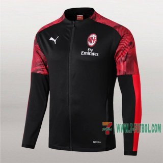 7-Futbol: Proveedores De Chaqueta Del Ac Milan Negra/Roja 2019/2020