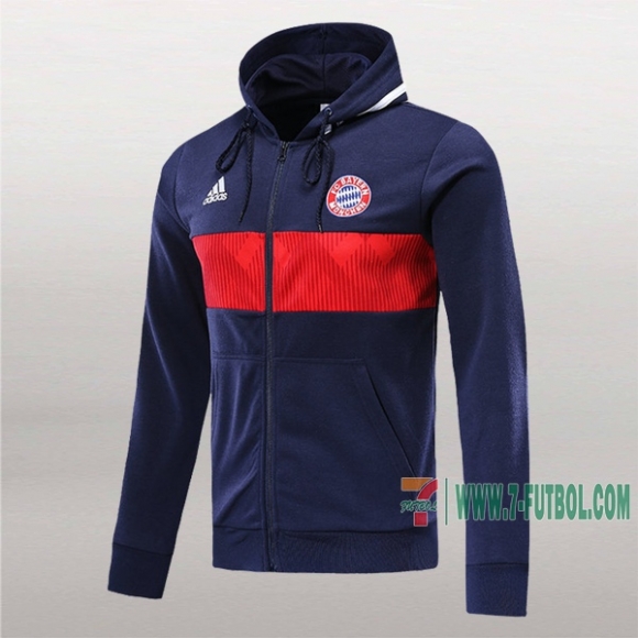 7-Futbol: Las Nuevas Chaqueta Del Bayern Munich Con Capucha Azul Marino 2019/2020