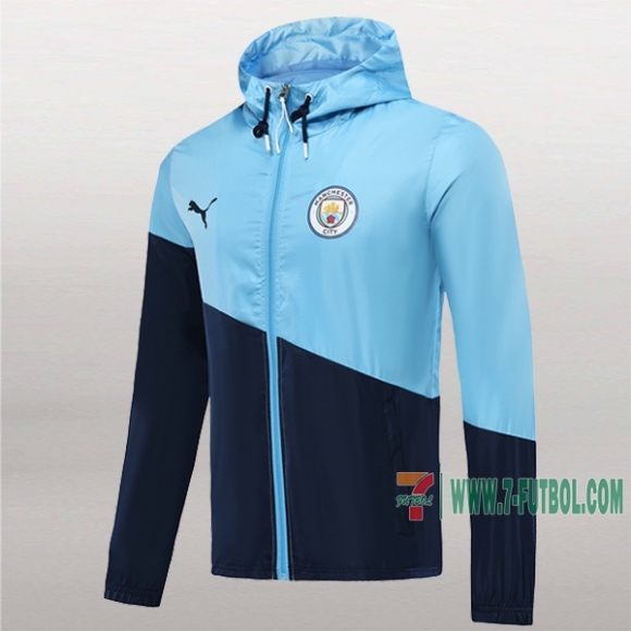 7-Futbol: La Nueva Chaqueta Rompeviento Del Manchester City Azul 2019/2020