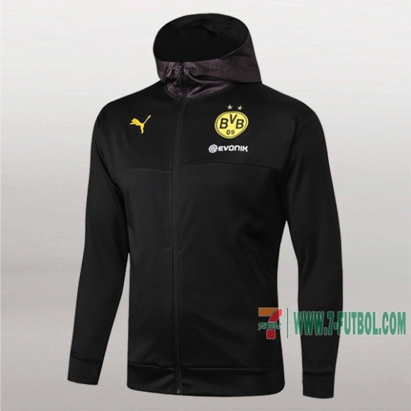 7-Futbol: La Nueva Chaqueta Rompeviento Del Borussia Dortmund Negra 2019/2020