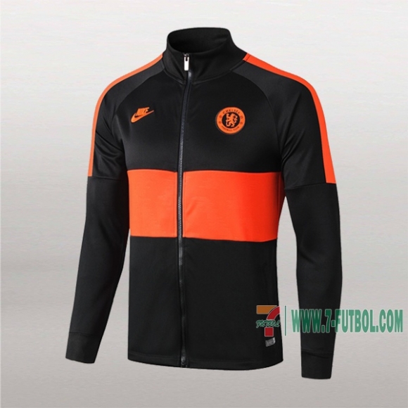 7-Futbol: La Nueva Chaqueta Del Fc Chelsea Negra/Naranja 2019/2020