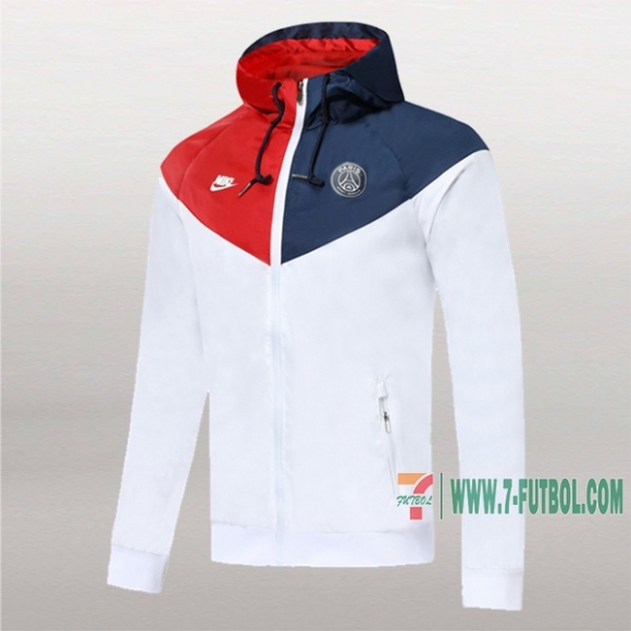 7-Futbol: Proveedores De Chaqueta Rompeviento Del Paris Psg Blancas/Roja/Azul Marino 2019/2020