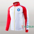 7-Futbol: La Nueva Chaqueta Del Ssc Napoli Cuello Alto Blancas/Roja 2019/2020