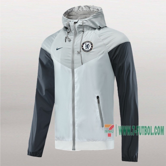 7-Futbol: La Nueva Chaqueta Rompeviento Del Fc Chelsea Gris 2020/2021