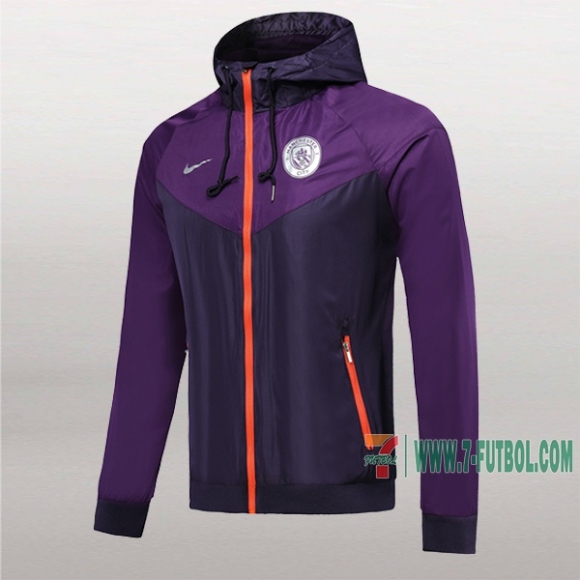 7-Futbol: Las Nuevas Chaqueta Del Manchester City Con Capucha Purpura 2019/2020