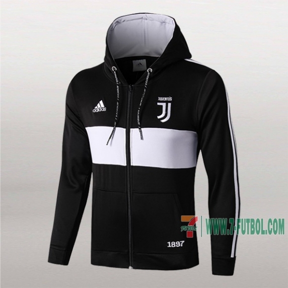 7-Futbol: Proveedores De Chaqueta Del Juventus Con Capucha Negra/Blancas 2019/2020