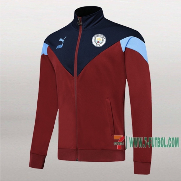 7-Futbol: Proveedores De Chaqueta Del Manchester City Roja/Negra 2019/2020