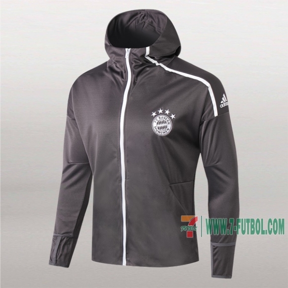 7-Futbol: Proveedores De Chaqueta Del Bayern Munich Con Capucha Gris 2019/2020