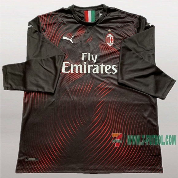 7-Futbol: Crear Tercera Camiseta Futbol Ac Milan Manga Larga Hombre 2019-2020