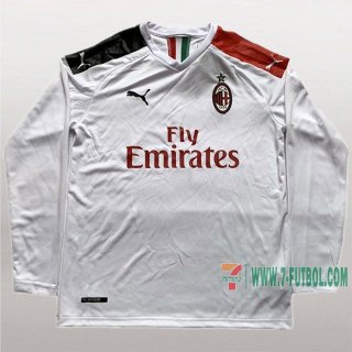 7-Futbol: Personalizar Segunda Camiseta Futbol Ac Milan Manga Larga Hombre 2019-2020