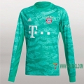 7-Futbol: Crea Tu Camiseta Futbol Bayern Munich Portero Manga Larga Hombre Verde 2019-2020