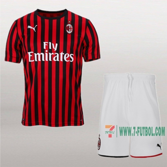 7-Futbol: Original Primera Camiseta Ac Milan Niños 2019-2020