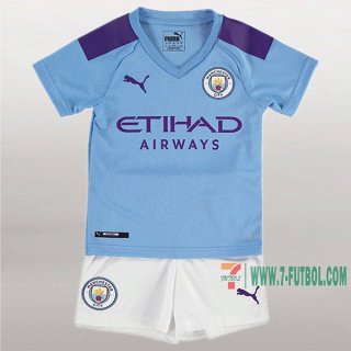 7-Futbol: Editar Primera Camiseta Manchester City Niños 2019-2020