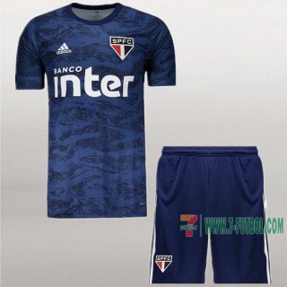 7-Futbol: Creacion De Camiseta Sao Paulo Fc Portero Niños Azul 2019-2020
