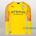 7-Futbol: Original Tercera Camiseta Futbol Manchester City Manga Larga Hombre 2019-2020