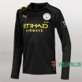 7-Futbol: Original Segunda Camiseta Futbol Manchester City Manga Larga Hombre 2019-2020