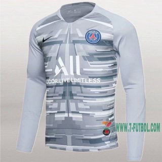 7-Futbol: Personaliza Tu Camiseta Futbol Paris Saint Germain-Psg Portero Manga Larga Hombre Gris 2019-2020