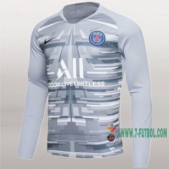 7-Futbol: Personaliza Tu Camiseta Futbol Paris Saint Germain-Psg Portero Manga Larga Hombre Gris 2019-2020