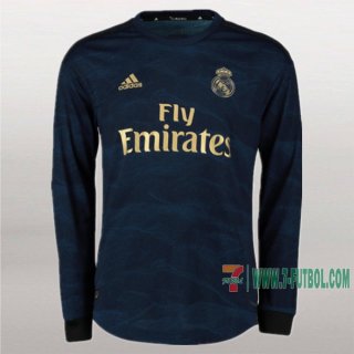 7-Futbol: Original Segunda Camiseta Futbol Real Madrid Manga Larga Hombre 2019-2020