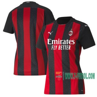 7-Futbol: La Nueva Primera Camisetas Ac Milan Mujer 2020-2021 Personalizadas