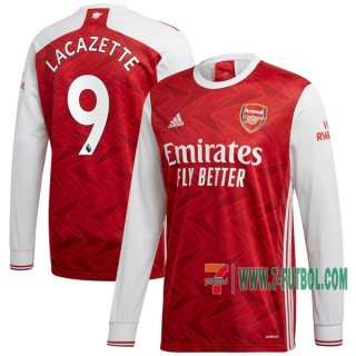 7-Futbol: La Nueva Primera Camiseta Futbol Arsenal Manga Larga Lacazette #9 2020-2021