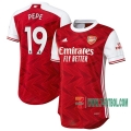 7-Futbol: Nuevas Primera Camisetas Arsenal Pepe #19 Mujer 2020-2021