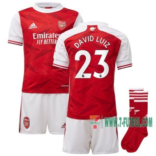 7-Futbol: Las Nuevas Primera Camiseta Arsenal David Luiz 2#3 Niño 2020-2021