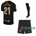 7-Futbol: Nuevas Segunda Camiseta Barcelona Fc Frenkie De Jong #21 Niño 2020-2021