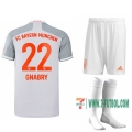 7-Futbol: Las Nuevas Segunda Camiseta Bayern Munich Serge Gnabry #22 Niño 2020-2021