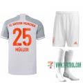 7-Futbol: Compras Nueva Segunda Camiseta Bayern Munich Thomas Muller #25 Niño 2020-2021
