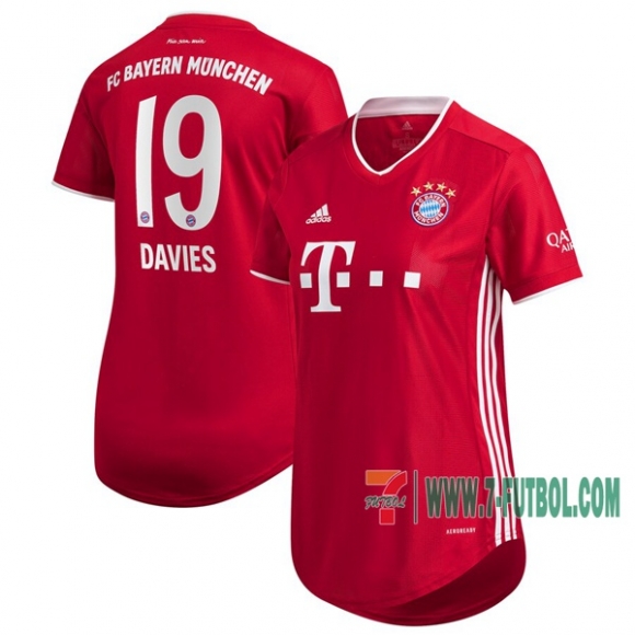 7-Futbol: Compras Nueva Primera Camisetas Bayern Munich Alphonso Davies #19 Mujer 2020-2021