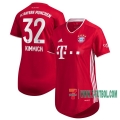 7-Futbol: Nuevas Primera Camisetas Bayern Munich Joshua Kimmich #32 Mujer 2020-2021