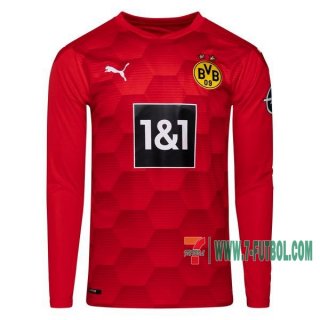 7-Futbol: Nuevas Camiseta Futbol Borussia Dortmund Portero Manga Larga Roja 2020-2021 Personalizadas