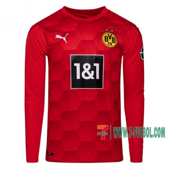 7-Futbol: Nuevas Camiseta Futbol Borussia Dortmund Portero Manga Larga Roja 2020-2021 Personalizadas