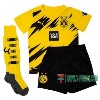 7-Futbol: La Nueva Primera Camiseta Borussia Dortmund Niño 2020-2021 Personalizadas