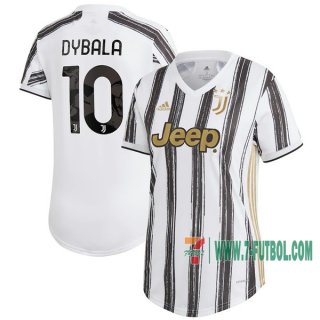 7-Futbol: La Nueva Primera Camisetas Juventus De Turin Paulo Dybala #10 Mujer 2020-2021