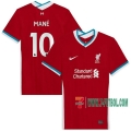 7-Futbol: Compras Nueva Primera Camisetas Liverpool Sadio Mane #10 Mujer 2020-2021