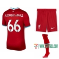 7-Futbol: Las Nuevas Primera Camiseta Liverpool Trent Alexander-Arnold #66 Niño 2020-2021