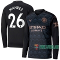 7-Futbol: Compras Nueva Segunda Camiseta Futbol Manchester City Manga Larga Mahrez #26 2020-2021