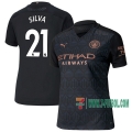 7-Futbol: Nuevas Segunda Camisetas Manchester City Silva #21 Mujer 2020-2021