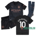 7-Futbol: Nuevas Segunda Camiseta Manchester City Kun Agüero #10 Niño 2020-2021
