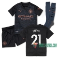 7-Futbol: La Nueva Segunda Camiseta Manchester City Silva #21 Niño 2020-2021