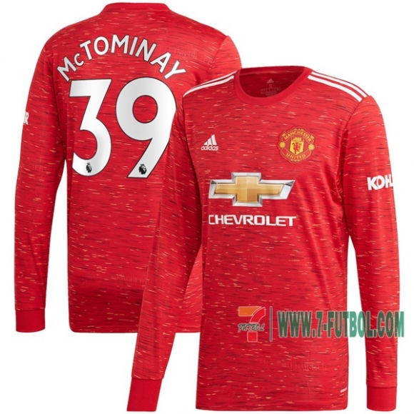 La Nueva Primera Camiseta Futbol Manchester United Manga Larga Scott Mctominay #39 2020-2021