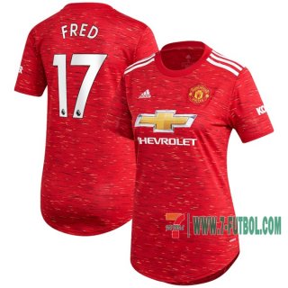 7-Futbol: Las Nuevas Primera Camisetas Manchester United Fred #17 Mujer 2020-2021