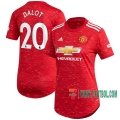 7-Futbol: Nuevas Primera Camisetas Manchester United Diogo Dalot #20 Mujer 2020-2021